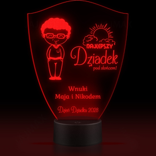 LAMPKA LED PREZENT DLA DZIADKA życzenia na Dzień Dziadka