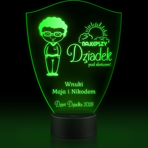 LAMPKA LED PREZENT DLA DZIADKA życzenia na Dzień Dziadka