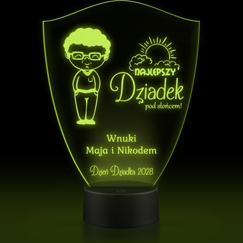 LAMPKA LED PREZENT DLA DZIADKA życzenia na Dzień Dziadka