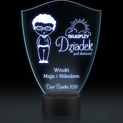 LAMPKA LED PREZENT DLA DZIADKA życzenia na Dzień Dziadka