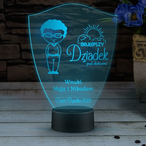 LAMPKA LED PREZENT DLA DZIADKA życzenia na Dzień Dziadka