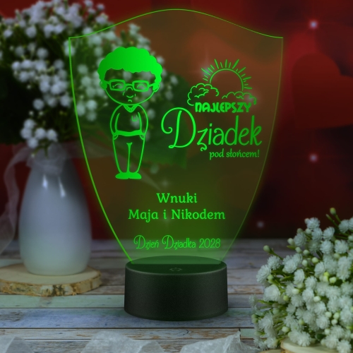 LAMPKA LED PREZENT DLA DZIADKA życzenia na Dzień Dziadka