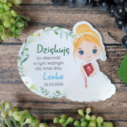 MAGNES upominki dla gości na komunię DLA DZIEWCZYNKI nadruk