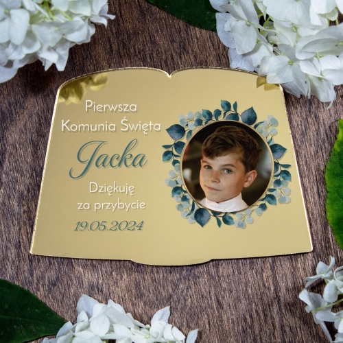 magnes złota księga zdjęcie PODZIĘKOWANIE DLA GOŚCI KOMUNIA 