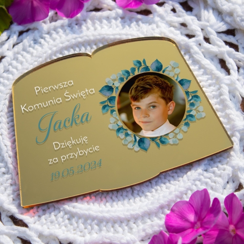 magnes złota księga zdjęcie PODZIĘKOWANIE DLA GOŚCI KOMUNIA 