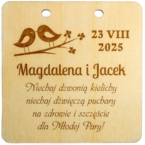 ZAWIESZKA ŚLUBNA kwadrat wesele ślub grawer
