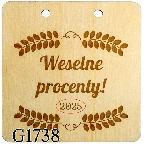 ZAWIESZKA ŚLUBNA kwadrat wesele ślub grawer