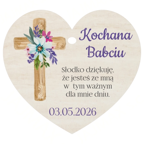 Podziękowanie dla Babci czekolada Merci z grawerem serce