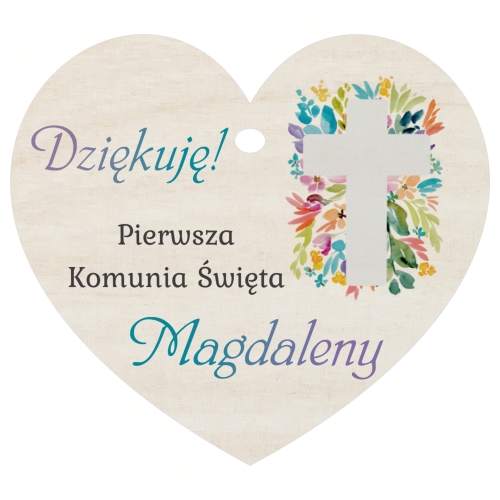Podziękowanie dla gości czekoladki Merci prezent komunia