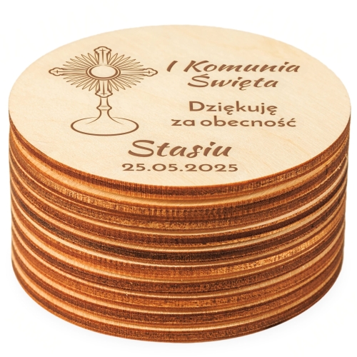 Magnes podziękowanie dla gości komunia z imieniem dziecka