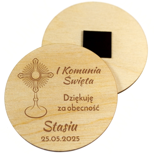Magnes podziękowanie dla gości komunia z imieniem dziecka