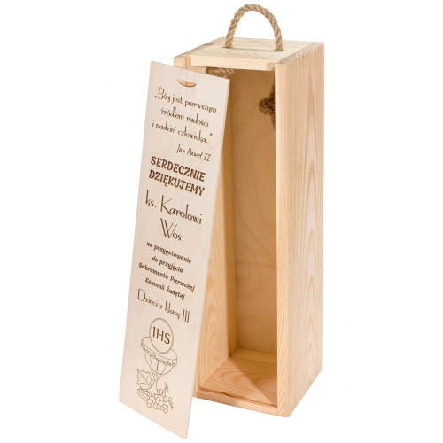 SKRZYNKA NA WINO podziękowania dla Księdza Komunia