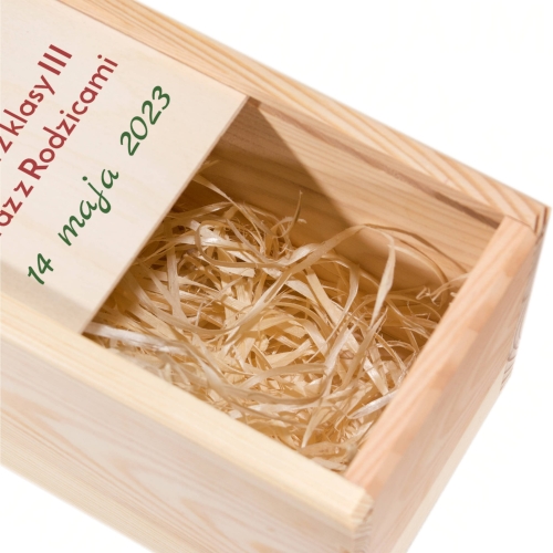 Skrzynka na wino PODZIĘKOWANIA dla księdza KOMUNIA