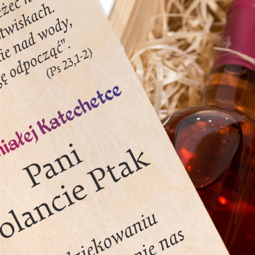 SKRZYNKA NA WINO podziękowanie dla katechetki Komunia