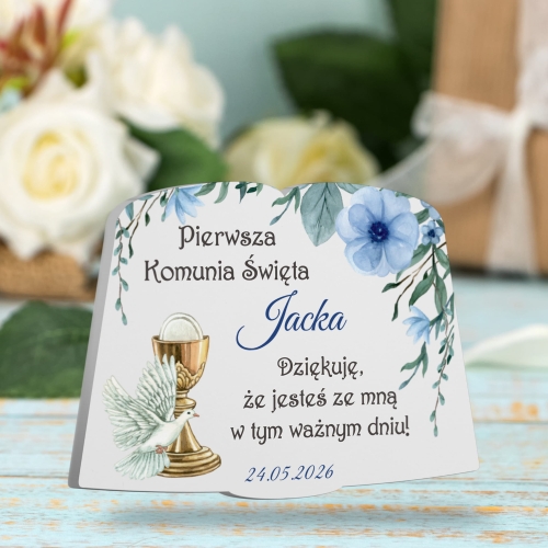 Podziękowania dla gości komunia z imieniem i datą