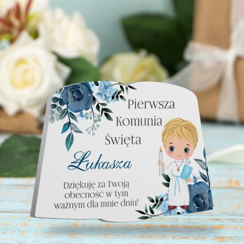 Podziękowania dla gości Pierwsza Komunia Święta z imieniem