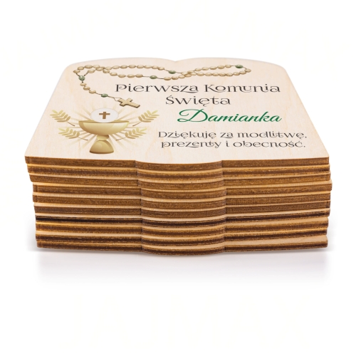 Podziękowania na komunię świętą imienne dla gości