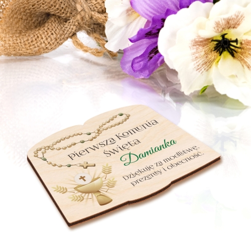 Podziękowania na komunię świętą imienne dla gości