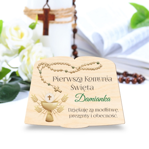 Podziękowania na komunię świętą imienne dla gości