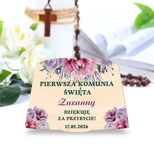Podziękowania dla gości komunia imię dziecka pamiątka