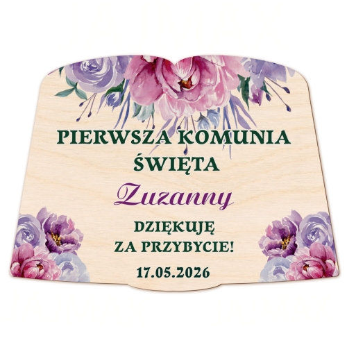 Podziękowania dla gości komunia imię dziecka pamiątka