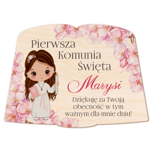 Podziękowania komunia dla gości imienne podziękowanie