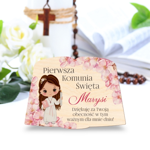 Podziękowania komunia dla gości imienne podziękowanie