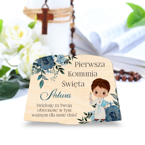 Podziękowania komunia dla gości imię dziecka podziękowania
