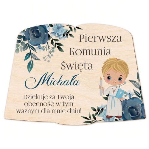 Podziękowania dla gości komunia święta personalizowane