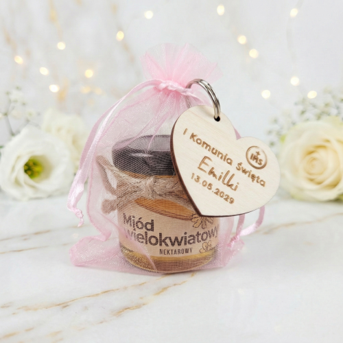 MIODZIK i BRELOCZEK SERCE podziękowania dla gości Komunia