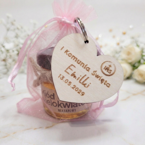 MIODZIK i BRELOCZEK SERCE podziękowania dla gości Komunia