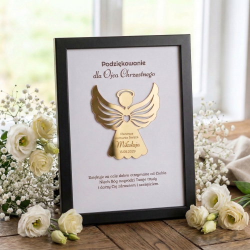 Obrazek z dedykacją wyjątkowe podziękowanie dla dziadków na komunie