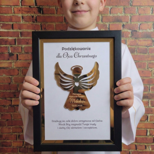Obrazek z dedykacją wyjątkowe podziękowanie dla dziadków na komunie