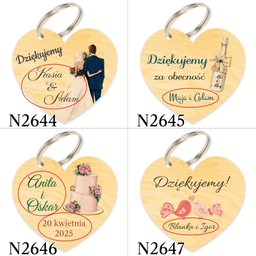 ZESTAW KONFITURA I BRELOK podziękowanie dla gości ślub wesele