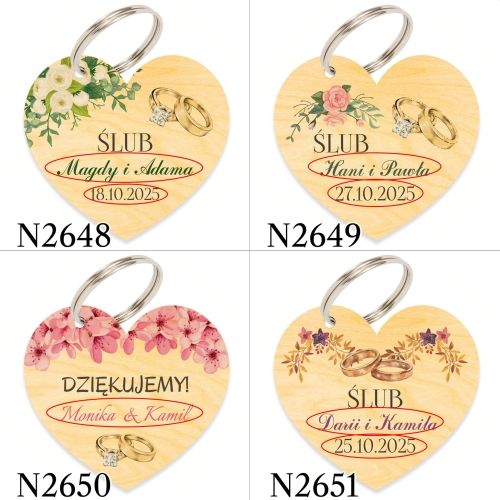 ZESTAW KONFITURA I BRELOK podziękowanie dla gości ślub wesele