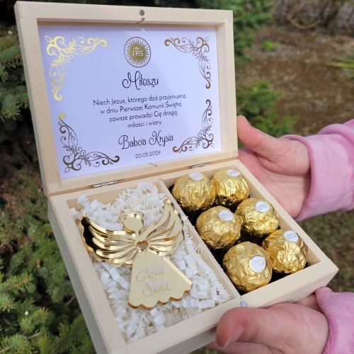 Pamiątka Pierwszej Komunii Świętej pudełko na pieniądze komunia