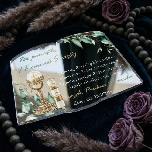 Prezent od wychowawcy nauczyciela dla dziecka pamiątka komunia 