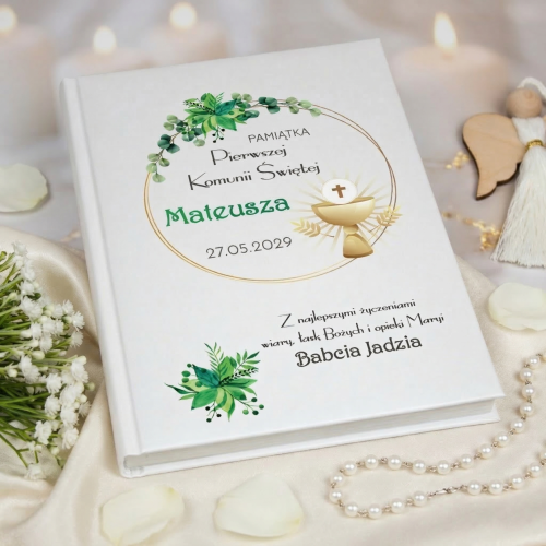 BIBLIA Z IMIENIEM prezent dla dziecka na Komunię