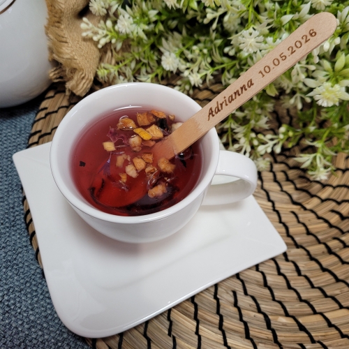 Podziękowania na komunię łyżeczka z herbatą i grawerem