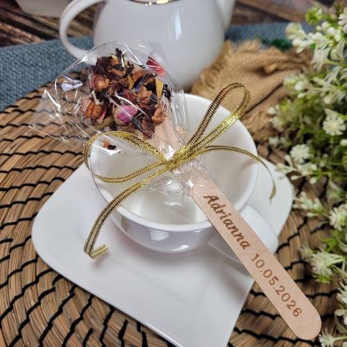 Podziękowania na komunię łyżeczka z herbatą i grawerem