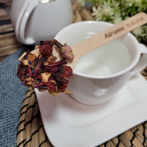 Podziękowania na komunię łyżeczka z herbatą i grawerem