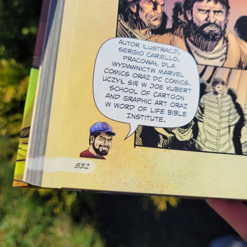 Pamiątka Pierwszej Komunii Świętej Biblia komiks  z dedykacją