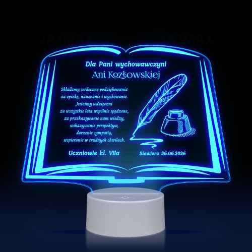 Statuetka led księga PODZIĘKOWANIA DLA NAUCZYCIELA grawer