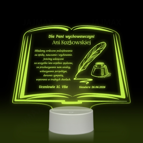 Statuetka led księga PODZIĘKOWANIA DLA NAUCZYCIELA grawer
