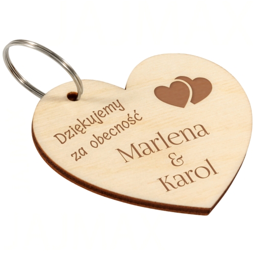 Brelok PODZIĘKOWANIA DLA GOŚCI na ślub grawer
