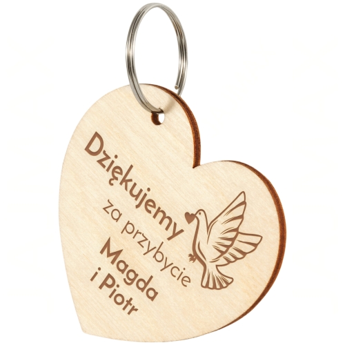 Brelok PODZIĘKOWANIA DLA GOŚCI na ślub grawer