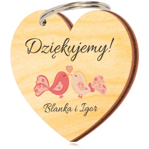 BRELOK podziękowanie dla gości ślub wesele nadruk