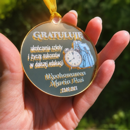MEDAL DLA UCZNIA upominek na zakończenie roku od nauczyciela
