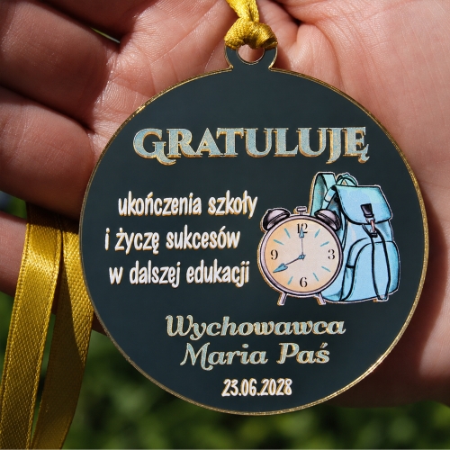 MEDAL DLA UCZNIA upominek na zakończenie roku od nauczyciela