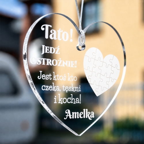 ORYGINALNY PREZENT NA DZIEŃ OJCA zawieszka do samochodu grawer